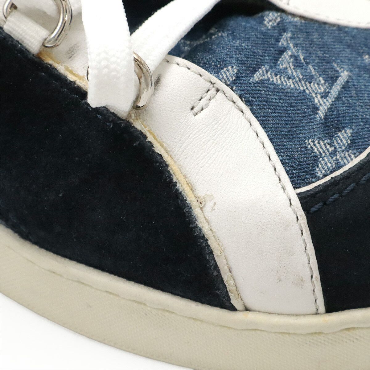 Louis Vuitton Louis Vuitton Louis Vuitton Monogram Denim Sneakers Textile Shoes DUTY FREE for USA Size ONE SIZE - 6 Thumbnail