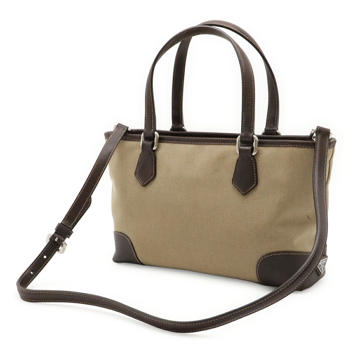 Prada Prada Prada Logo Jacquard Canvas Leather 2way Bag Textile Handbag BN1159 DUTY FREE for USA Size ONE SIZE - 2 Thumbnail