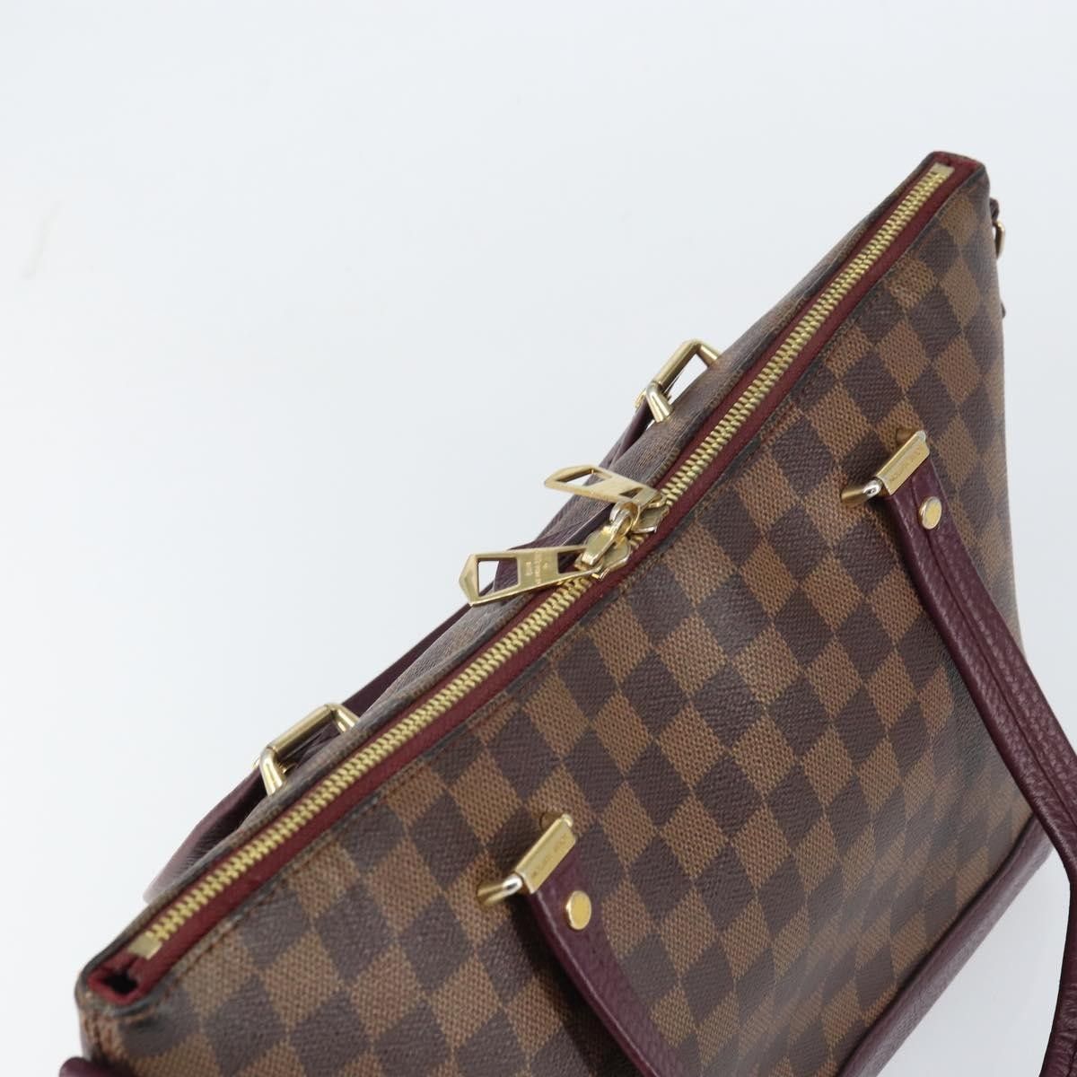 Louis Vuitton Louis Vuitton Hyde Park Handbag Damier with Leather Size ONE SIZE - 14 Thumbnail
