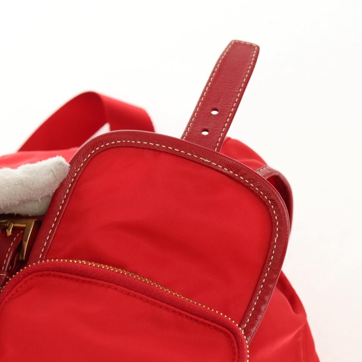 Prada Prada Vela Double Front Pocket Backpack Tessuto with Saffiano Leather Size ONE SIZE - 24 Thumbnail