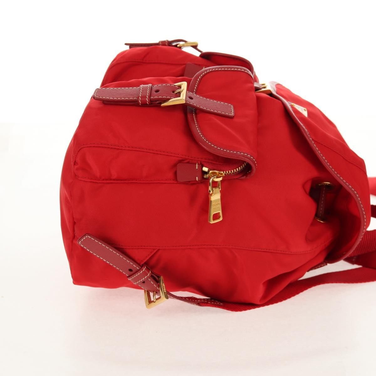 Prada Prada Vela Double Front Pocket Backpack Tessuto with Saffiano Leather Size ONE SIZE - 4 Thumbnail