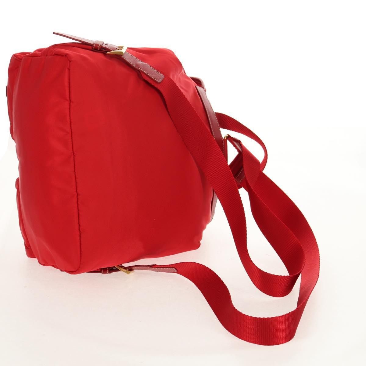 Prada Prada Vela Double Front Pocket Backpack Tessuto with Saffiano Leather Size ONE SIZE - 18 Thumbnail