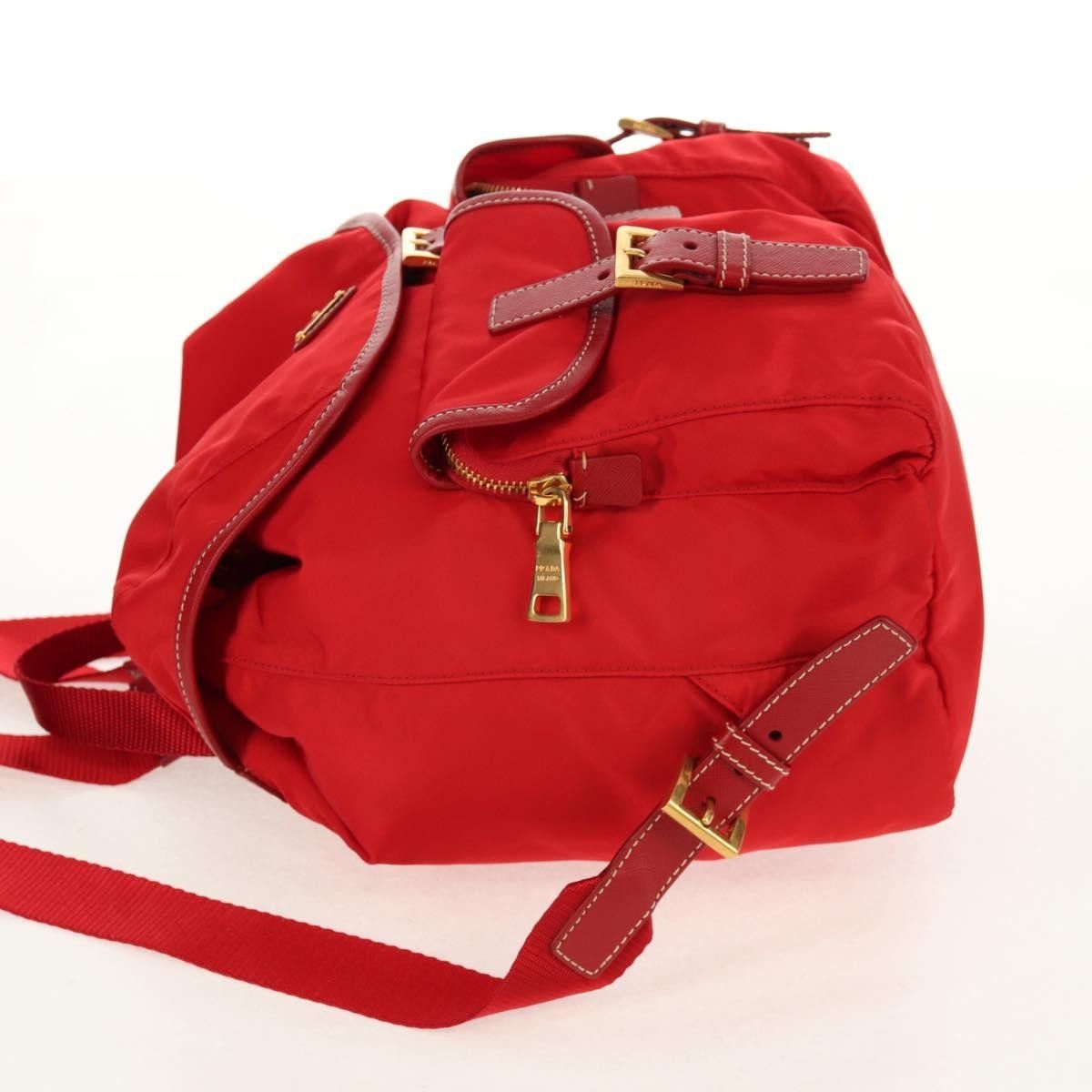 Prada Prada Vela Double Front Pocket Backpack Tessuto with Saffiano Leather Size ONE SIZE - 3 Thumbnail