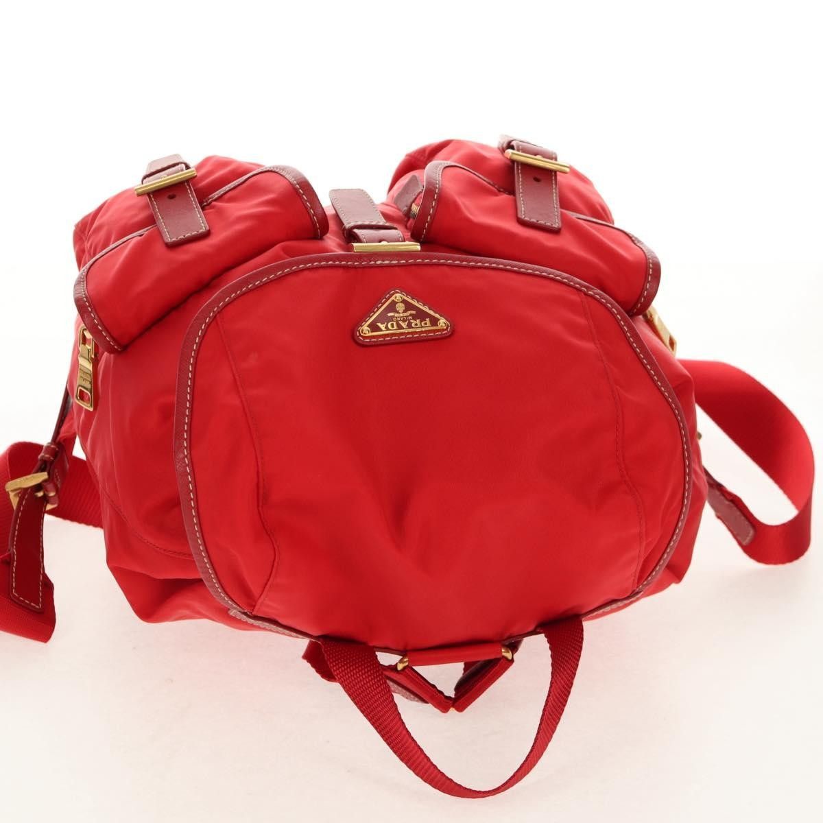 Prada Prada Vela Double Front Pocket Backpack Tessuto with Saffiano Leather Size ONE SIZE - 17 Thumbnail