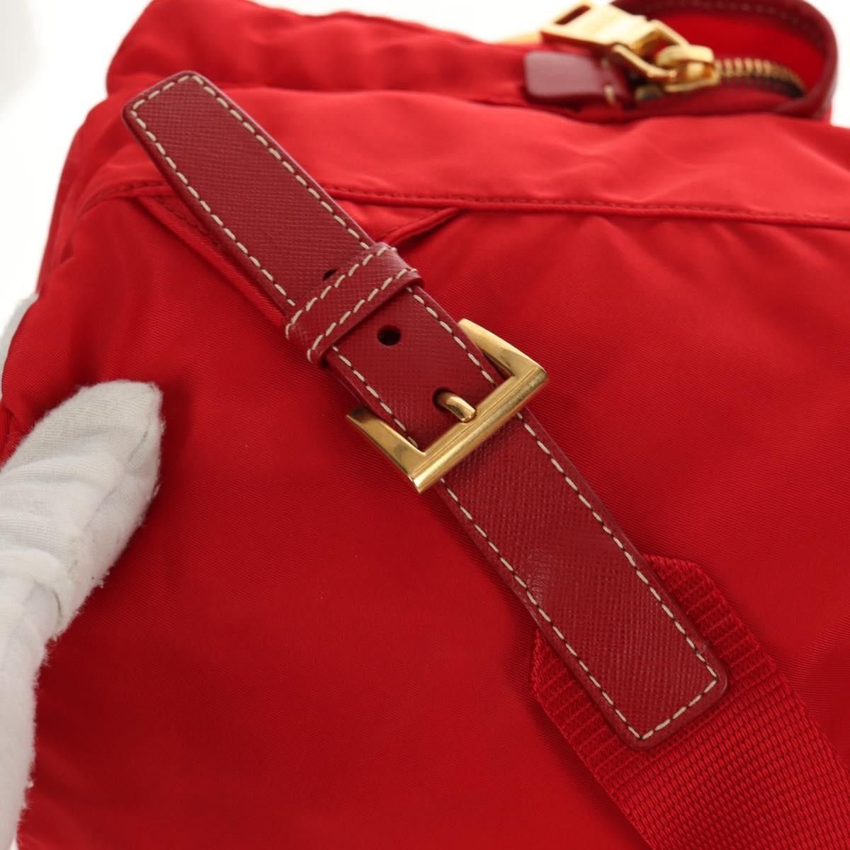 Prada Prada Vela Double Front Pocket Backpack Tessuto with Saffiano Leather Size ONE SIZE - 12 Thumbnail