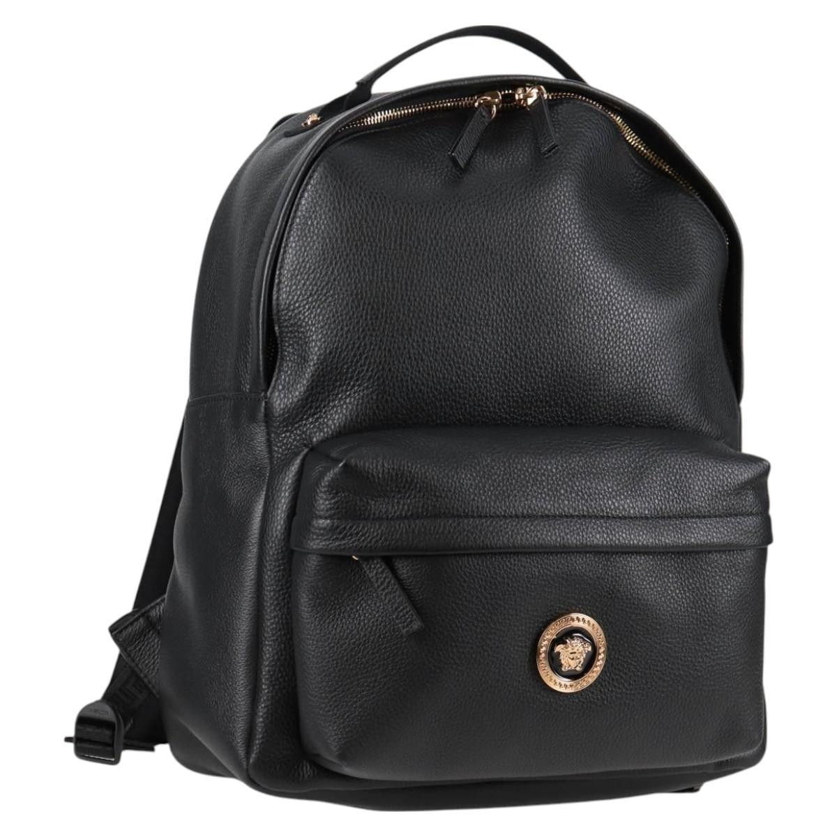Versace Versace Medusa Zip Backpack Leather Size ONE SIZE - 21 Thumbnail