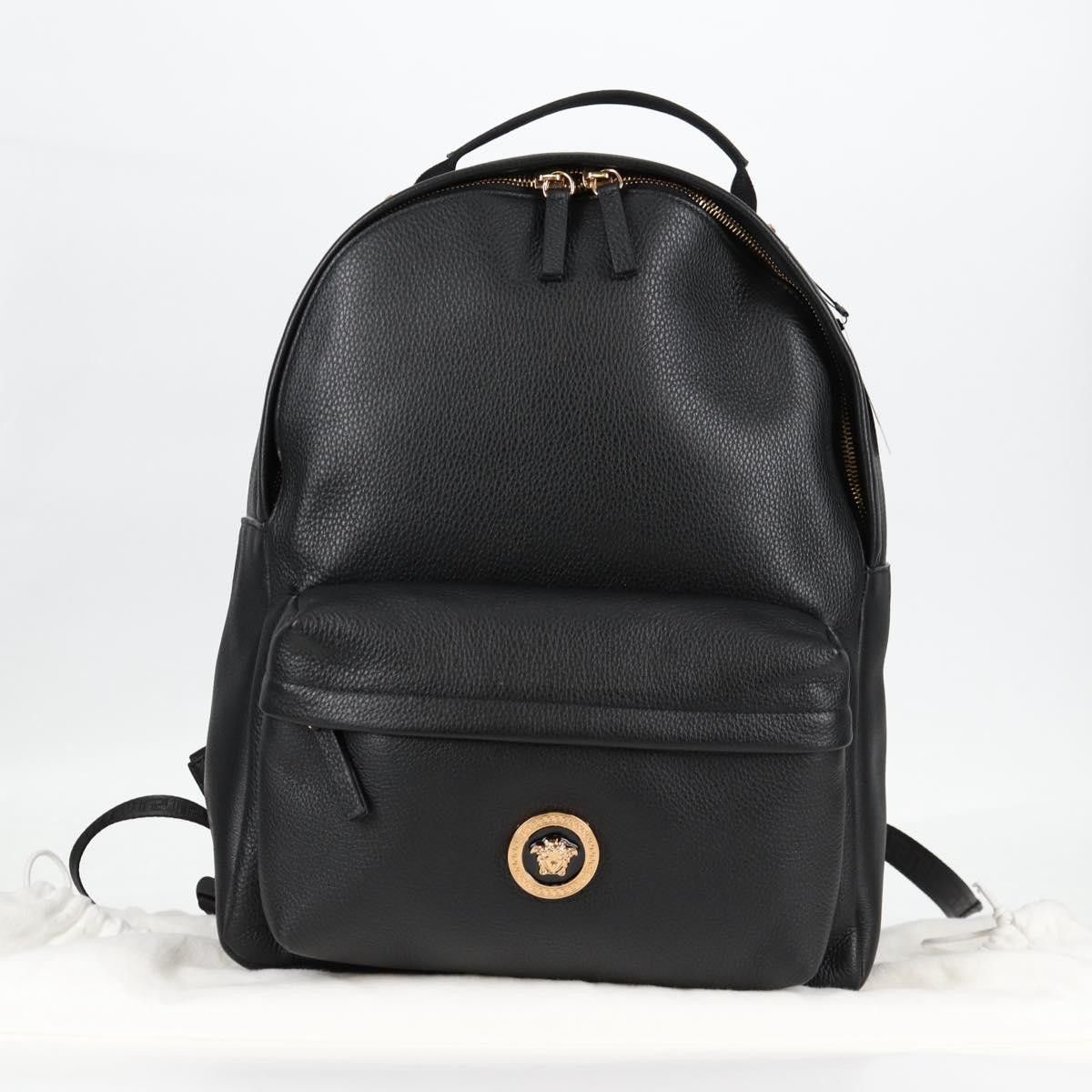 Versace Versace Medusa Zip Backpack Leather Size ONE SIZE - 13 Thumbnail