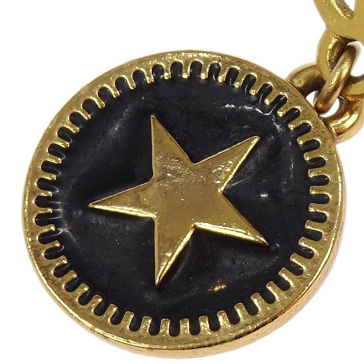 Chanel Chanel CC Star Round Drop Earrings Metal with Resin Size ONE SIZE - 2 Thumbnail