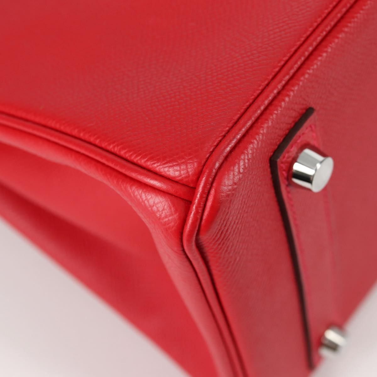Hermes Hermes Birkin Red Epsom with Palladium Hardware Size ONE SIZE - 11 Thumbnail