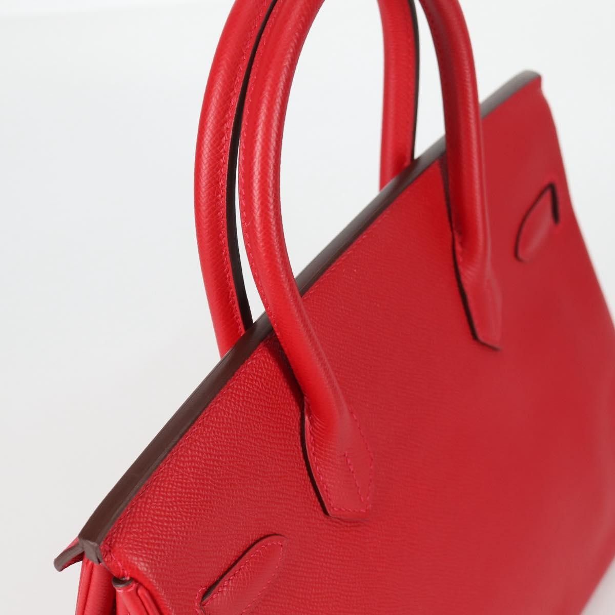 Hermes Hermes Birkin Red Epsom with Palladium Hardware Size ONE SIZE - 16 Thumbnail