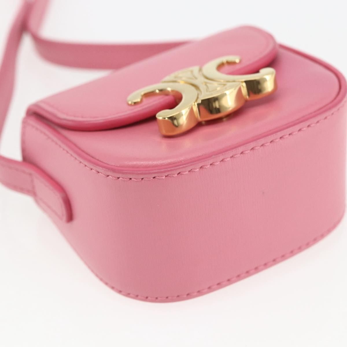 Celine Celine Triomphe Shoulder Bag Smooth Calfskin Size ONE SIZE - 10 Thumbnail