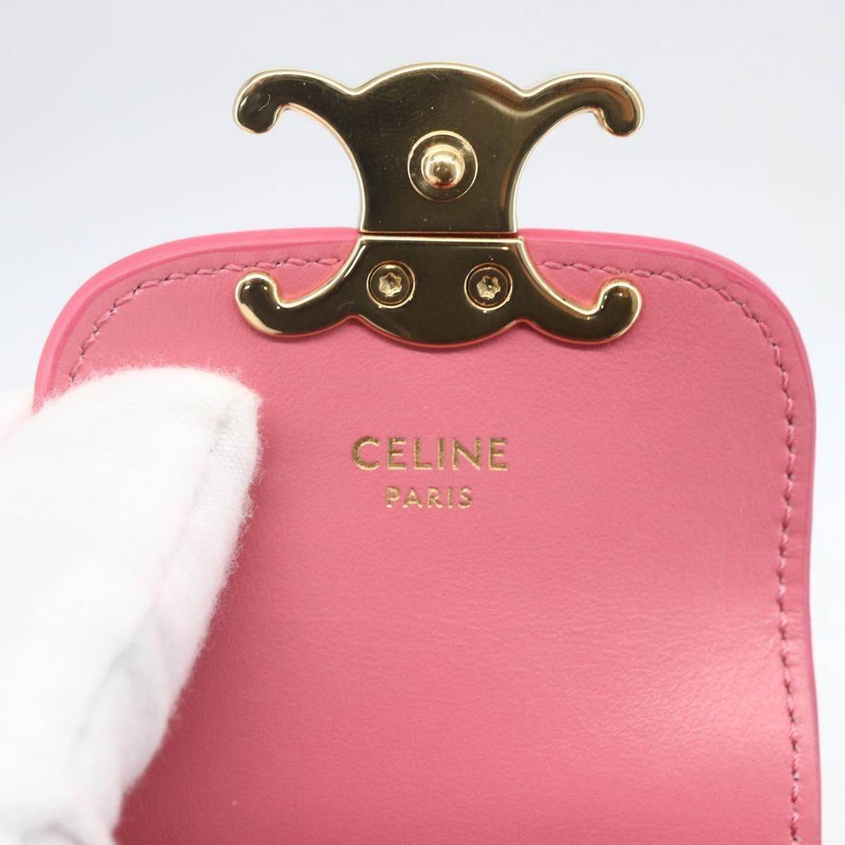 Celine Celine Triomphe Shoulder Bag Smooth Calfskin Size ONE SIZE - 6 Thumbnail