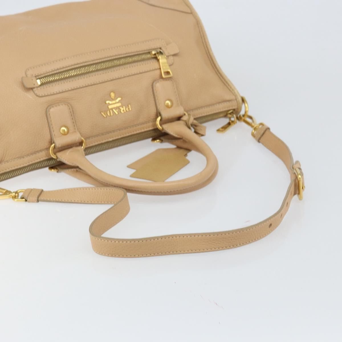 Prada Prada Front Zip Convertible Satchel Cervo Leather Size ONE SIZE - 14 Thumbnail