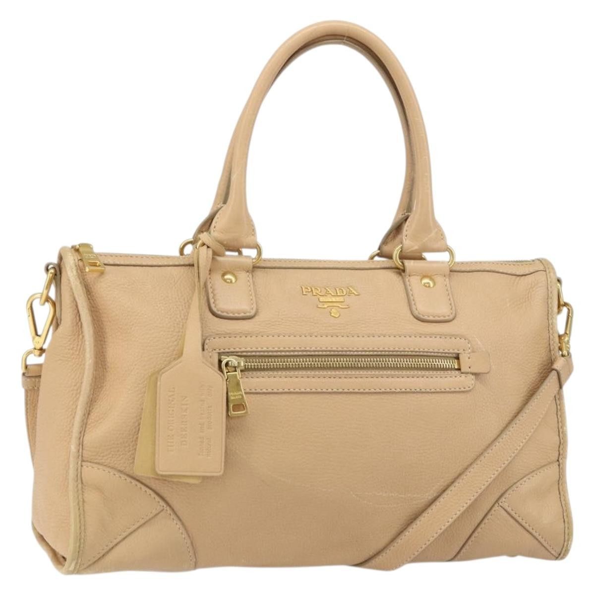 Prada Prada Front Zip Convertible Satchel Cervo Leather Size ONE SIZE - 24 Thumbnail
