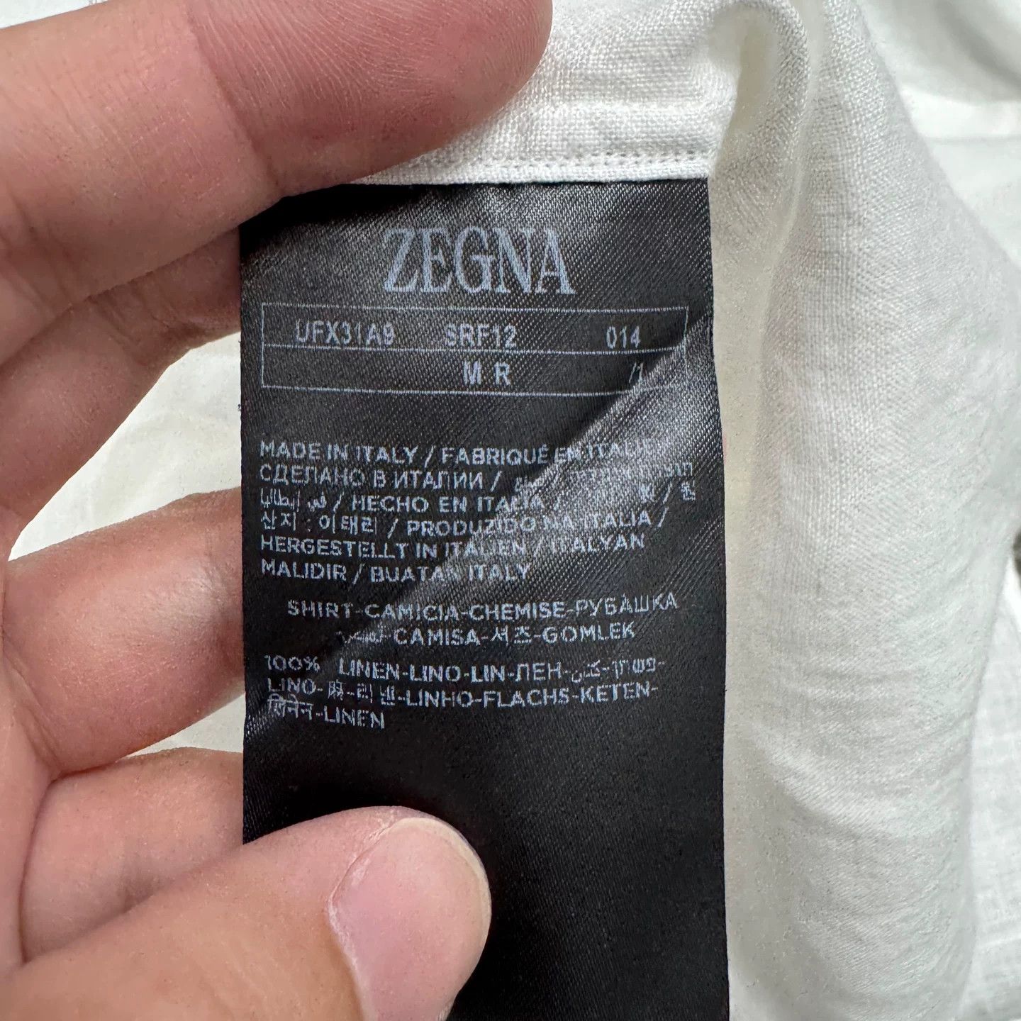 Z Zegna Zegna Oasi Lino Linen Shirt Size M Size US M / EU 48-50 / 2 - 4 Thumbnail