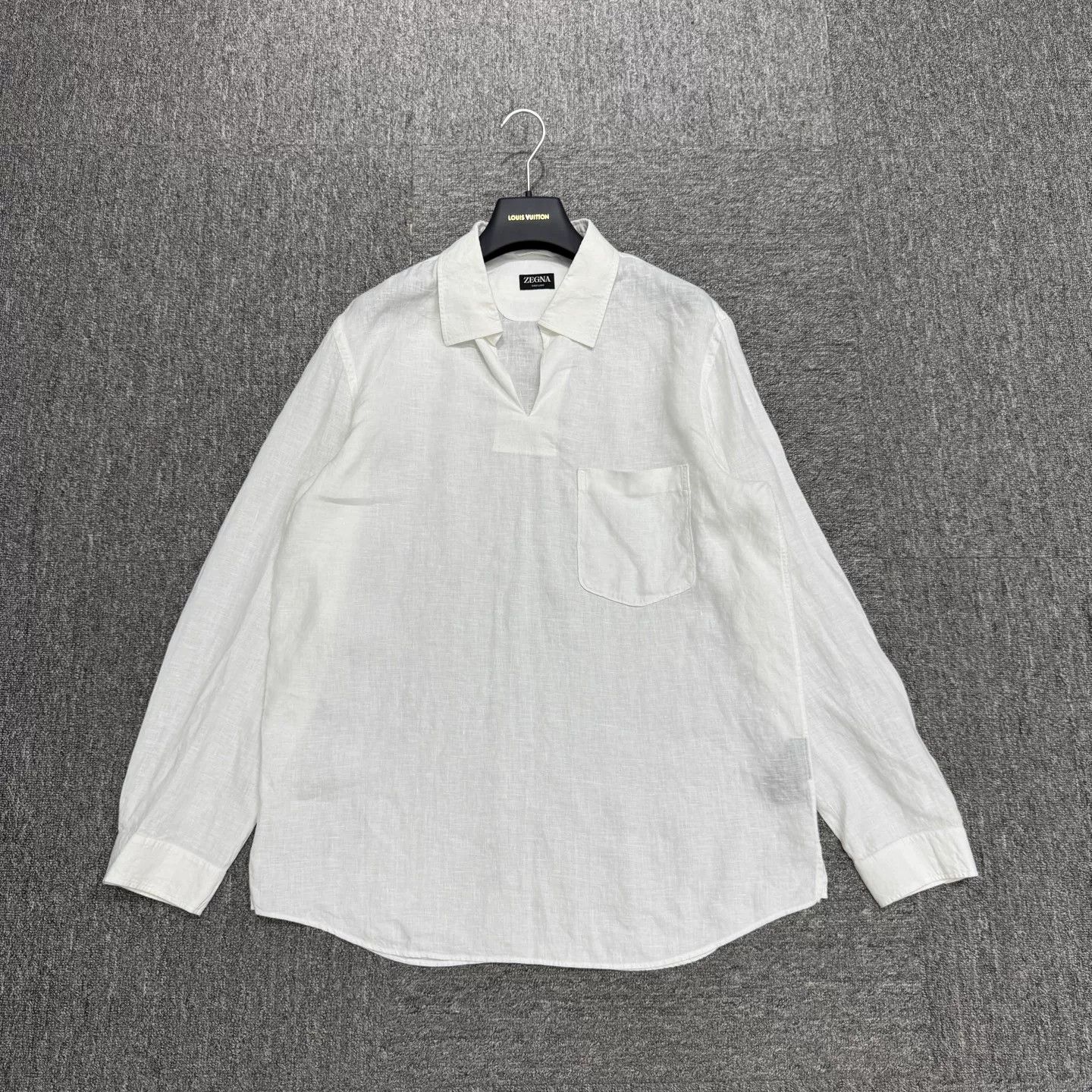 Z Zegna Zegna Oasi Lino Linen Shirt Size M Size US M / EU 48-50 / 2 - 2 Thumbnail