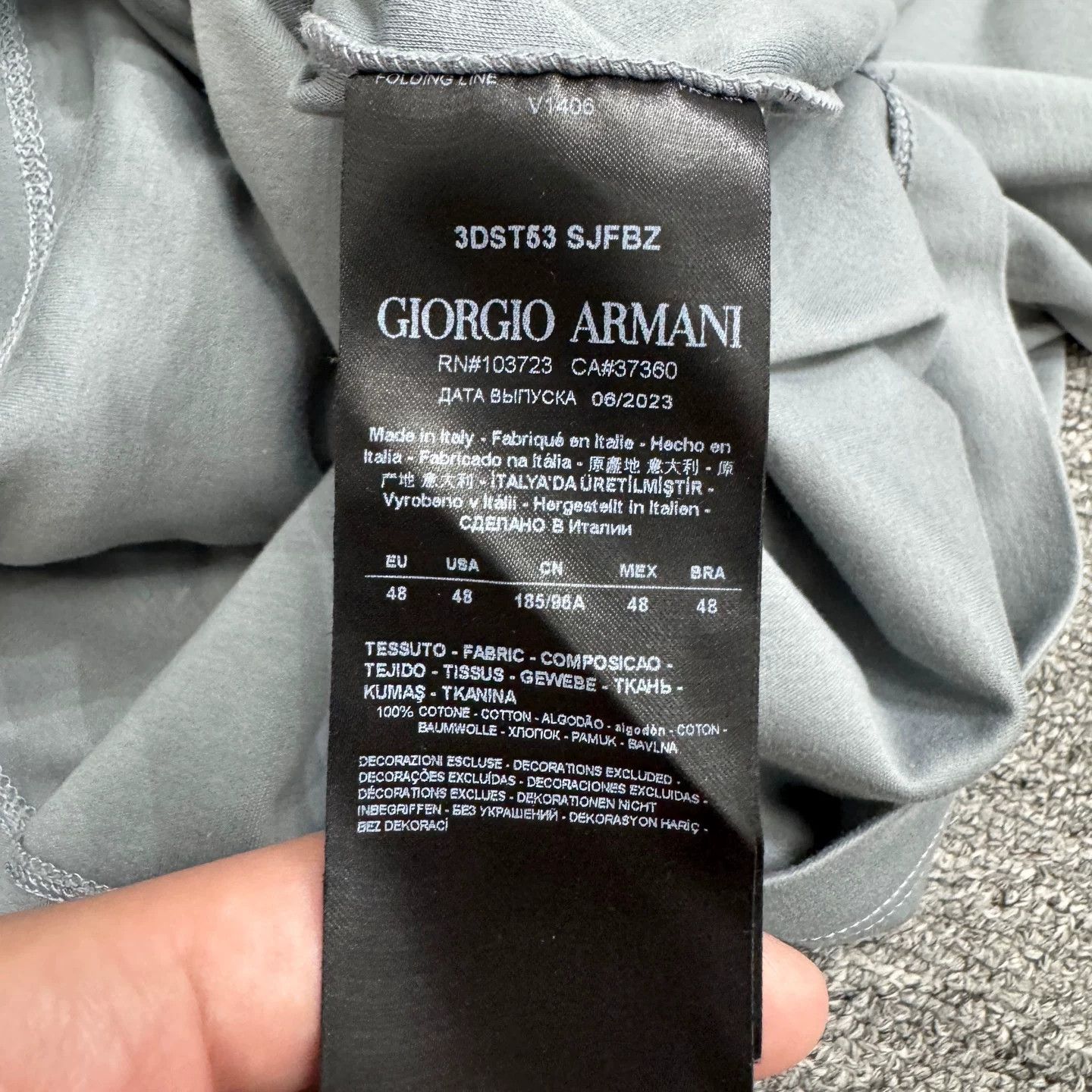 Giorgio Armani Giorgio Armani Embroidered Logo T-Shirt Size M Size US M / EU 48-50 / 2 - 5 Thumbnail