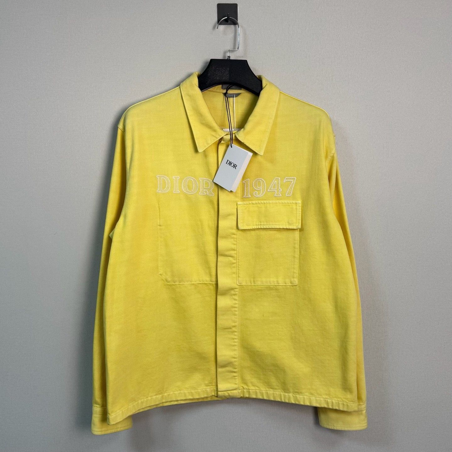 Dior Dior 1947 Embroidered Logo Shirt Jacket Yellow Size 54 Size US XL / EU 56 / 4 - 2 Thumbnail