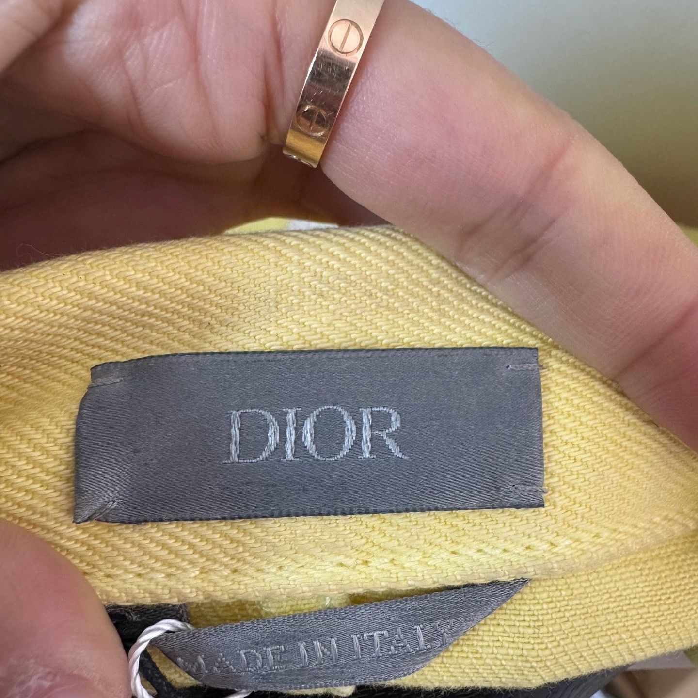 Dior Dior 1947 Embroidered Logo Shirt Jacket Yellow Size 54 Size US XL / EU 56 / 4 - 4 Thumbnail