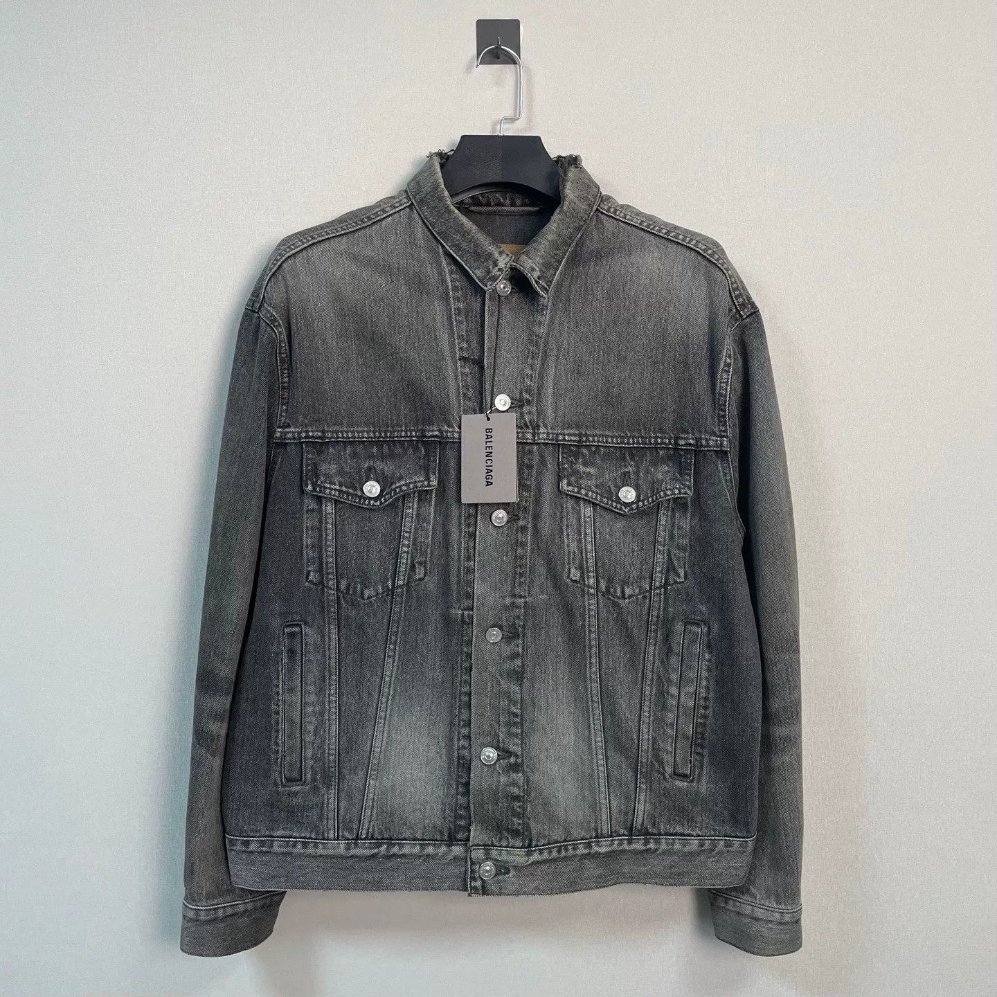 Balenciaga Balenciaga Back Logo Denim Jacket Size 40 Size US XXS / EU 40 - 3 Thumbnail