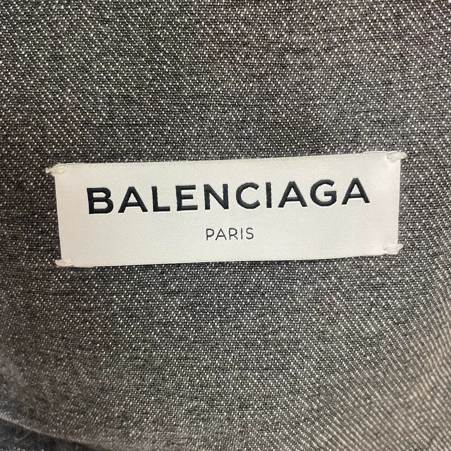Balenciaga Balenciaga Back Logo Denim Jacket Size 40 Size US XXS / EU 40 - 4 Thumbnail