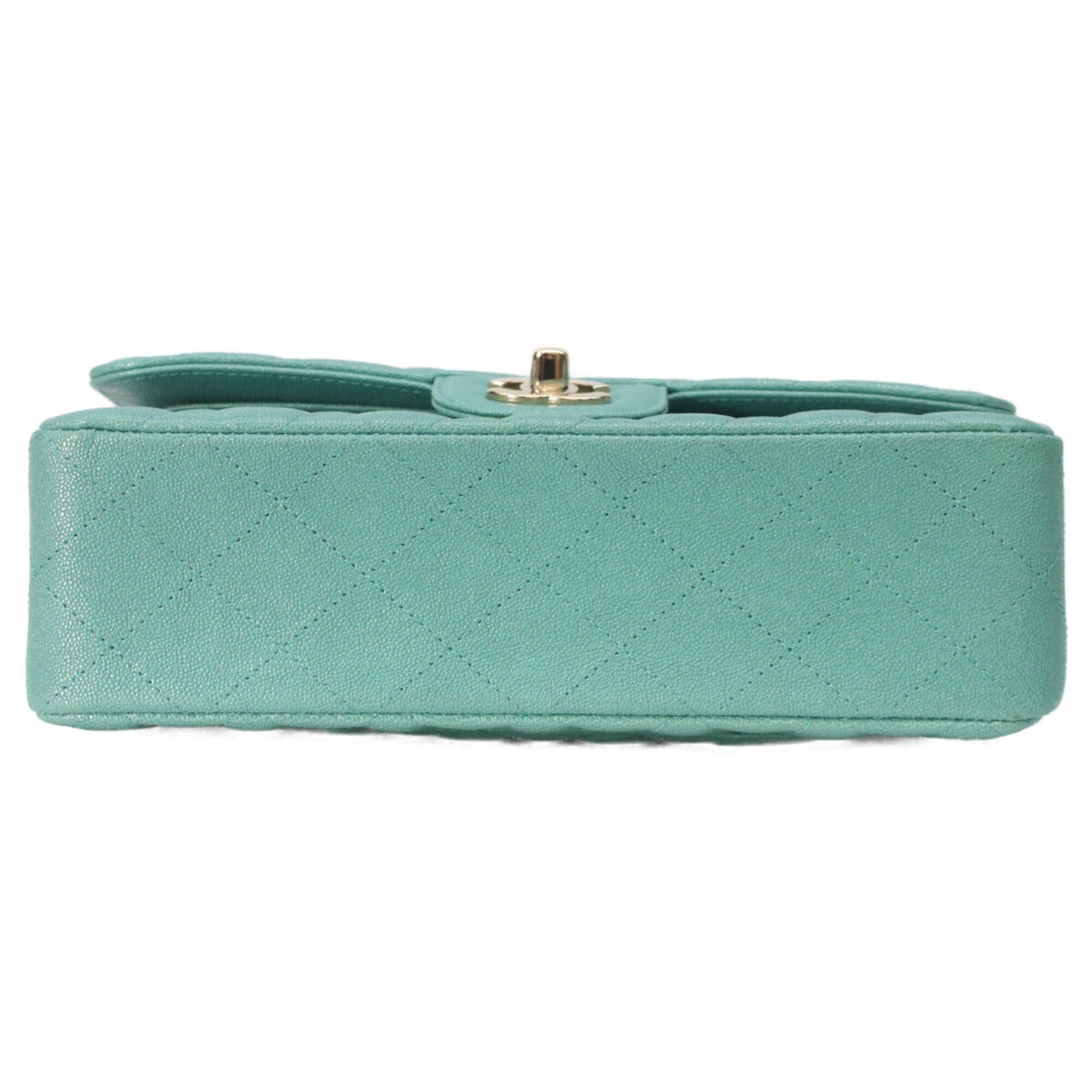 Chanel CHANEL A01113 Caviar Matelassé 23 Shoulder Bag, Green with Gold Hardware, Women's Size ONE SIZE - 5 Thumbnail