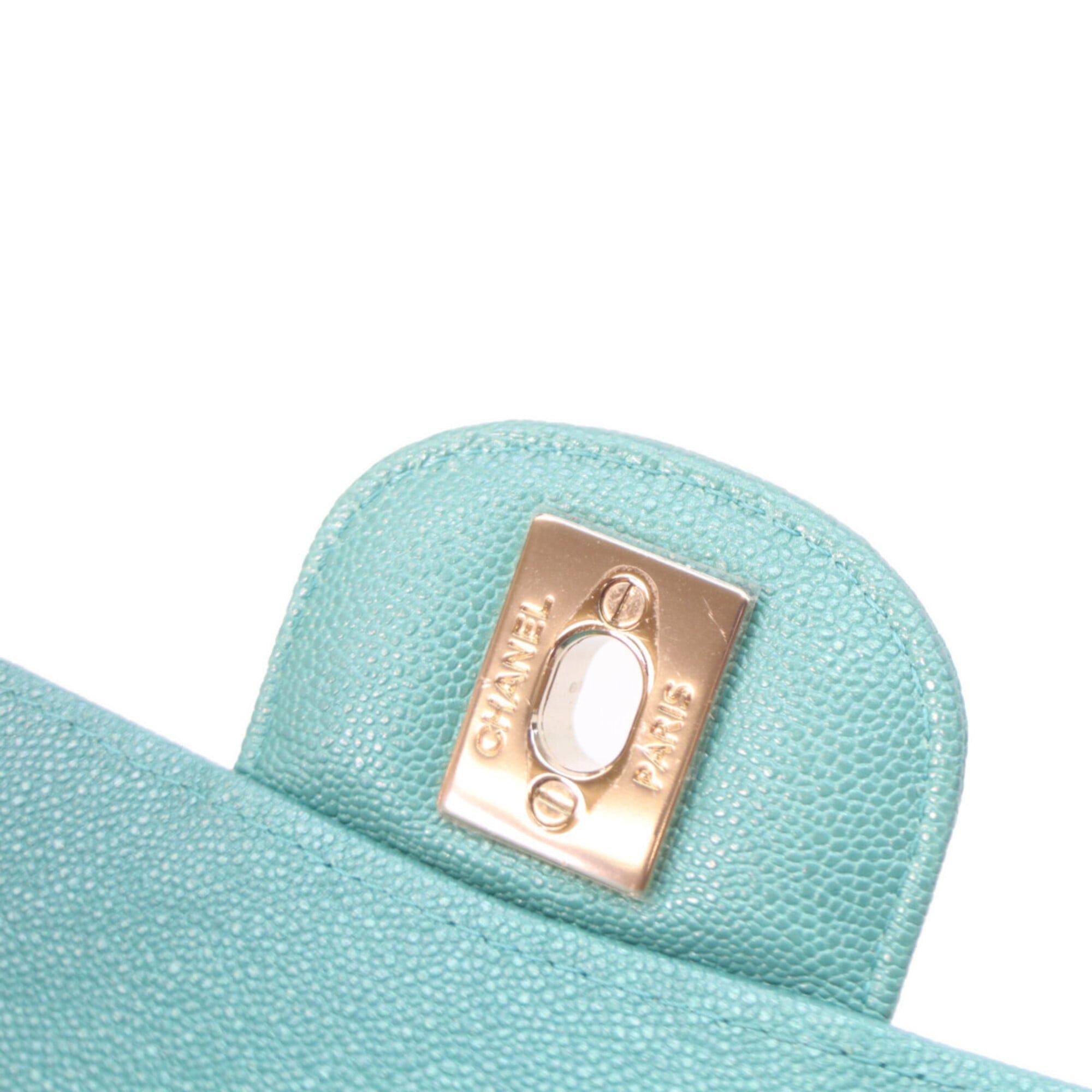 Chanel CHANEL A01113 Caviar Matelassé 23 Shoulder Bag, Green with Gold Hardware, Women's Size ONE SIZE - 7 Thumbnail