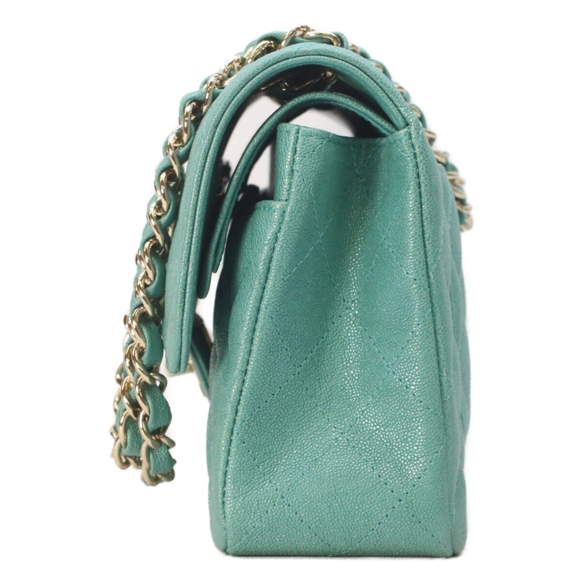 Chanel CHANEL A01113 Caviar Matelassé 23 Shoulder Bag, Green with Gold Hardware, Women's Size ONE SIZE - 2 Thumbnail