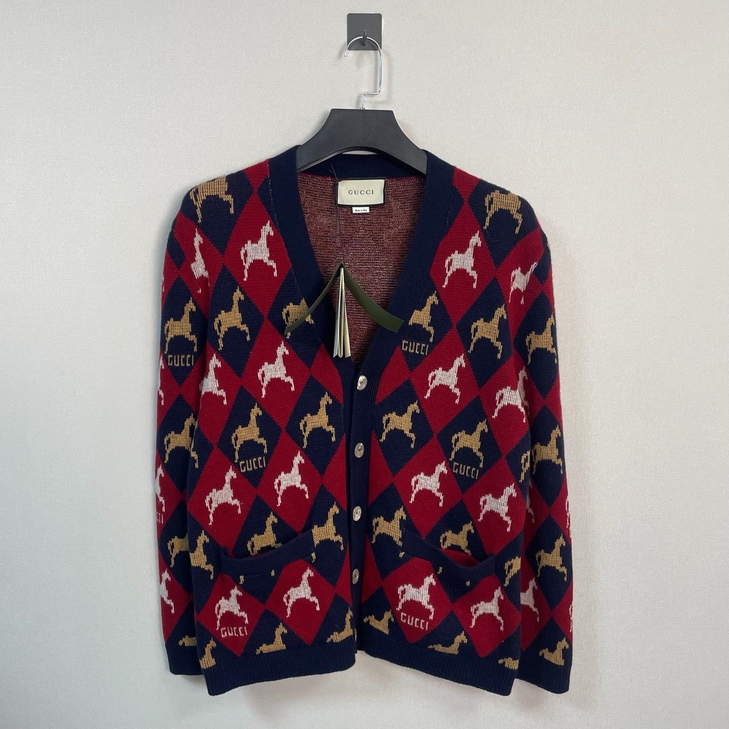 Gucci Gucci Horse Jacquard Cardigan Size M Size US M / EU 48-50 / 2 - 2 Thumbnail