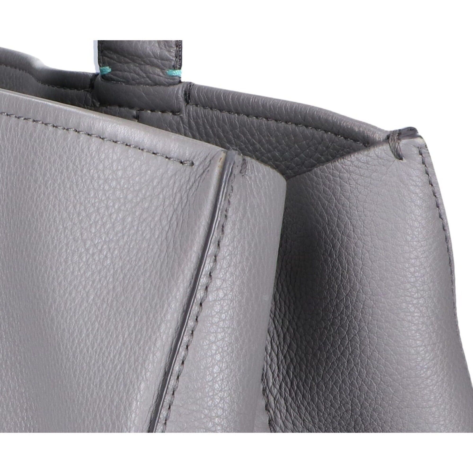 Tiffany & Co. TIFFANY&Co. Tiffany Leather 2-Way Handbag/Shoulder Bag/Tote Bag, Gray, Women's Size ONE SIZE - 8 Thumbnail