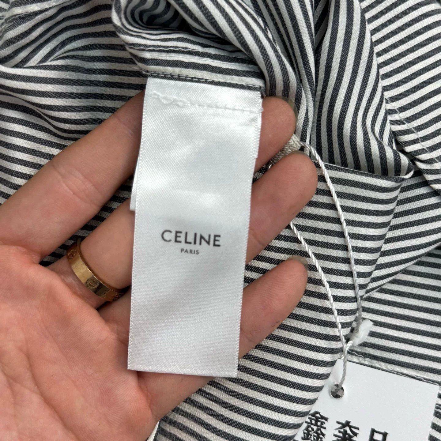Celine CELINE Striped Button Up Shirt Size M Size US M / EU 48-50 / 2 - 5 Thumbnail