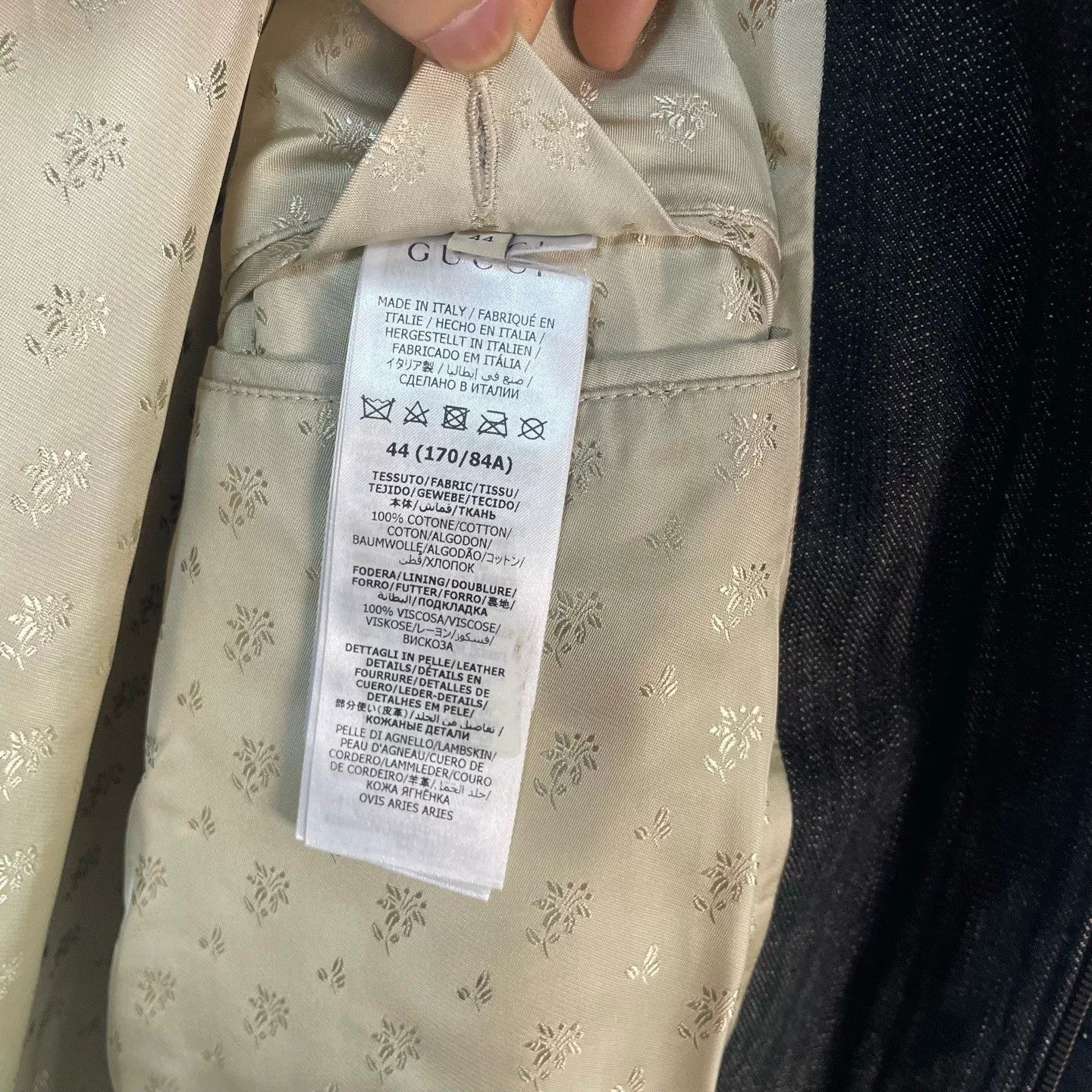 Gucci Gucci Monogram Denim Jacket Size S Size US S / EU 44-46 / 1 - 5 Thumbnail
