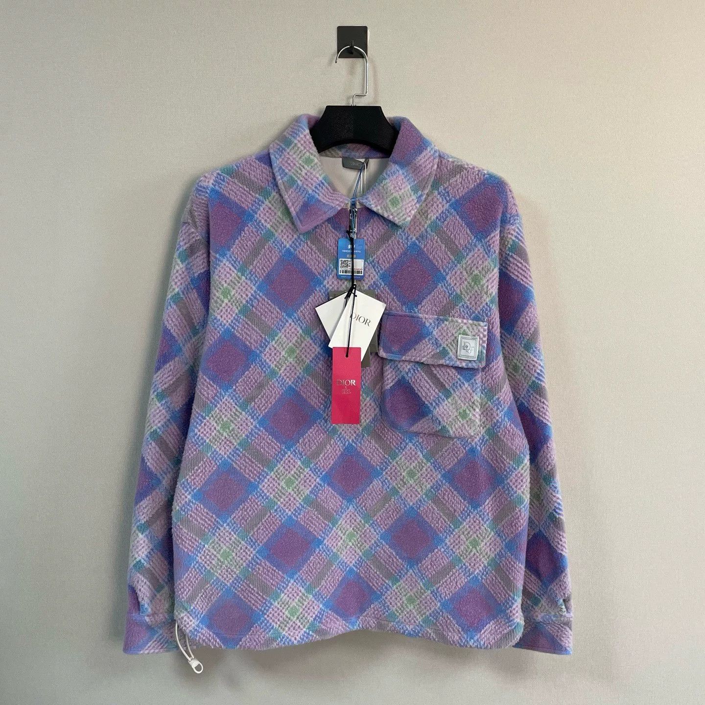 Dior Dior x ERL Plaid Half-Zip Jacket Size L Size US L / EU 52-54 / 3 - 2 Thumbnail