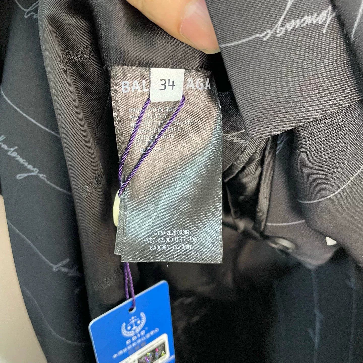 Balenciaga Balenciaga Script Logo Blazer Size 34 Size XS / US 0-2 / IT 36-38 - 5 Thumbnail