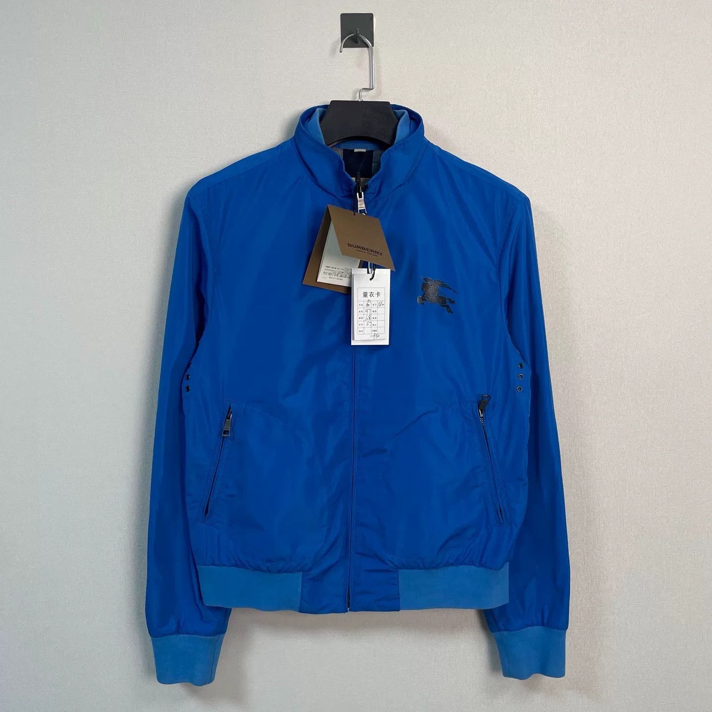 Burberry Burberry Brit Blue Nylon Logo Jacket Size M Size US M / EU 48-50 / 2 - 2 Thumbnail