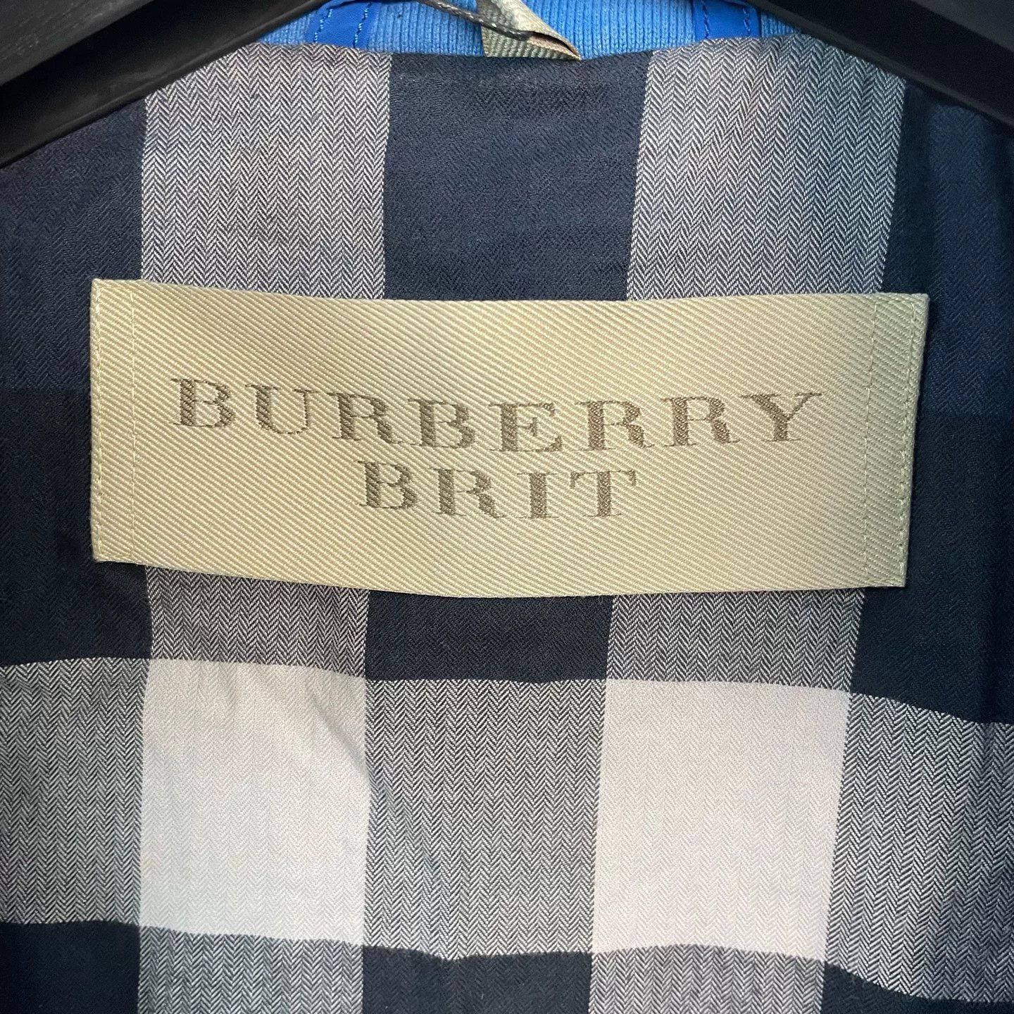 Burberry Burberry Brit Blue Nylon Logo Jacket Size M Size US M / EU 48-50 / 2 - 4 Thumbnail