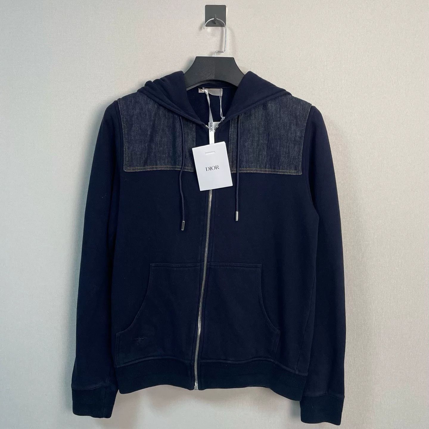 Dior Dior Denim Panel Full Zip Hoodie Size S Size US S / EU 44-46 / 1 - 2 Thumbnail
