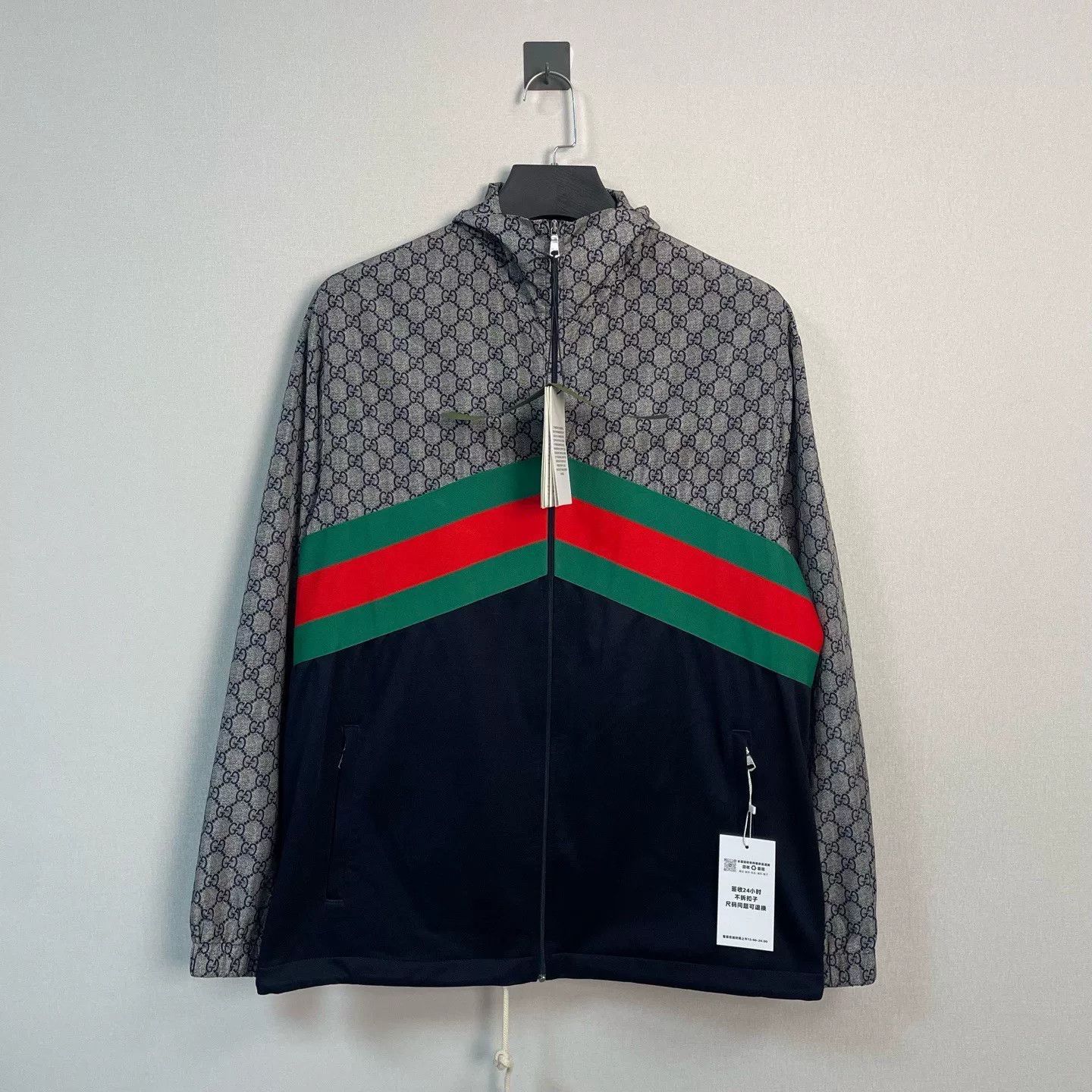 Gucci Gucci Monogram Web Stripe Jacket Size XL Size US XL / EU 56 / 4 - 2 Thumbnail
