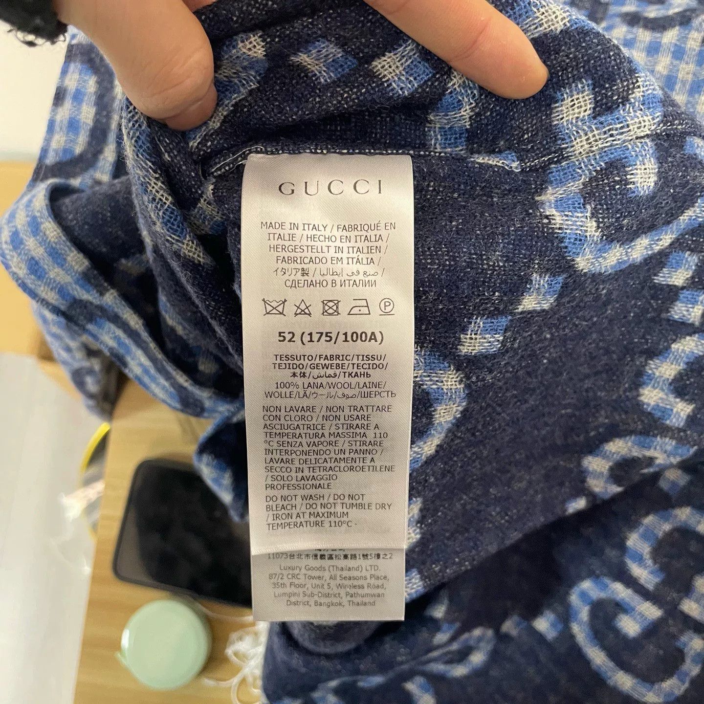 Gucci Gucci GG Check Button Up Shirt Size L Size US L / EU 52-54 / 3 - 5 Thumbnail