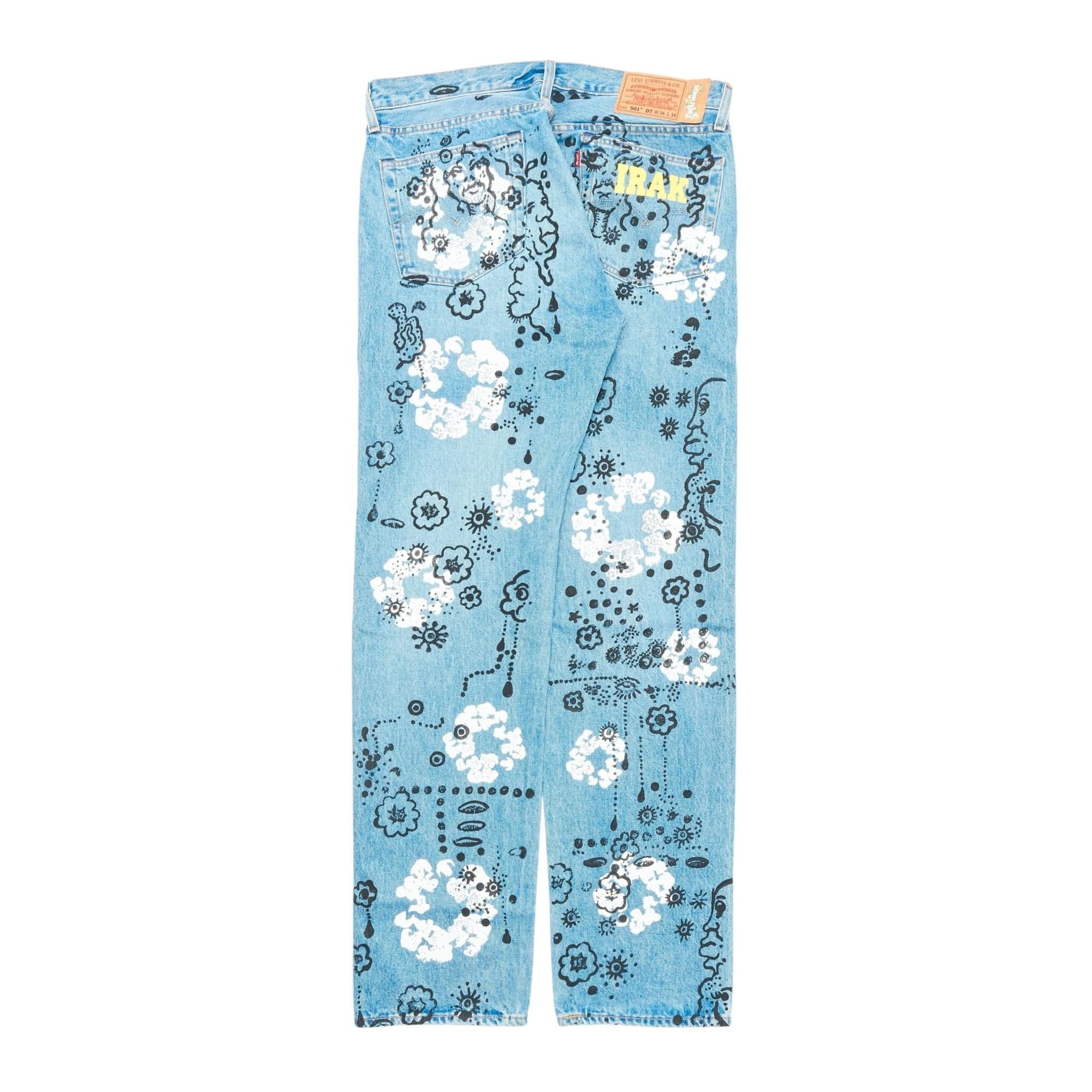 DENIM TEARS Irak Tears 501 Jean Vintage Blue Light Wash Size US 32 / EU 48 - 2 Thumbnail