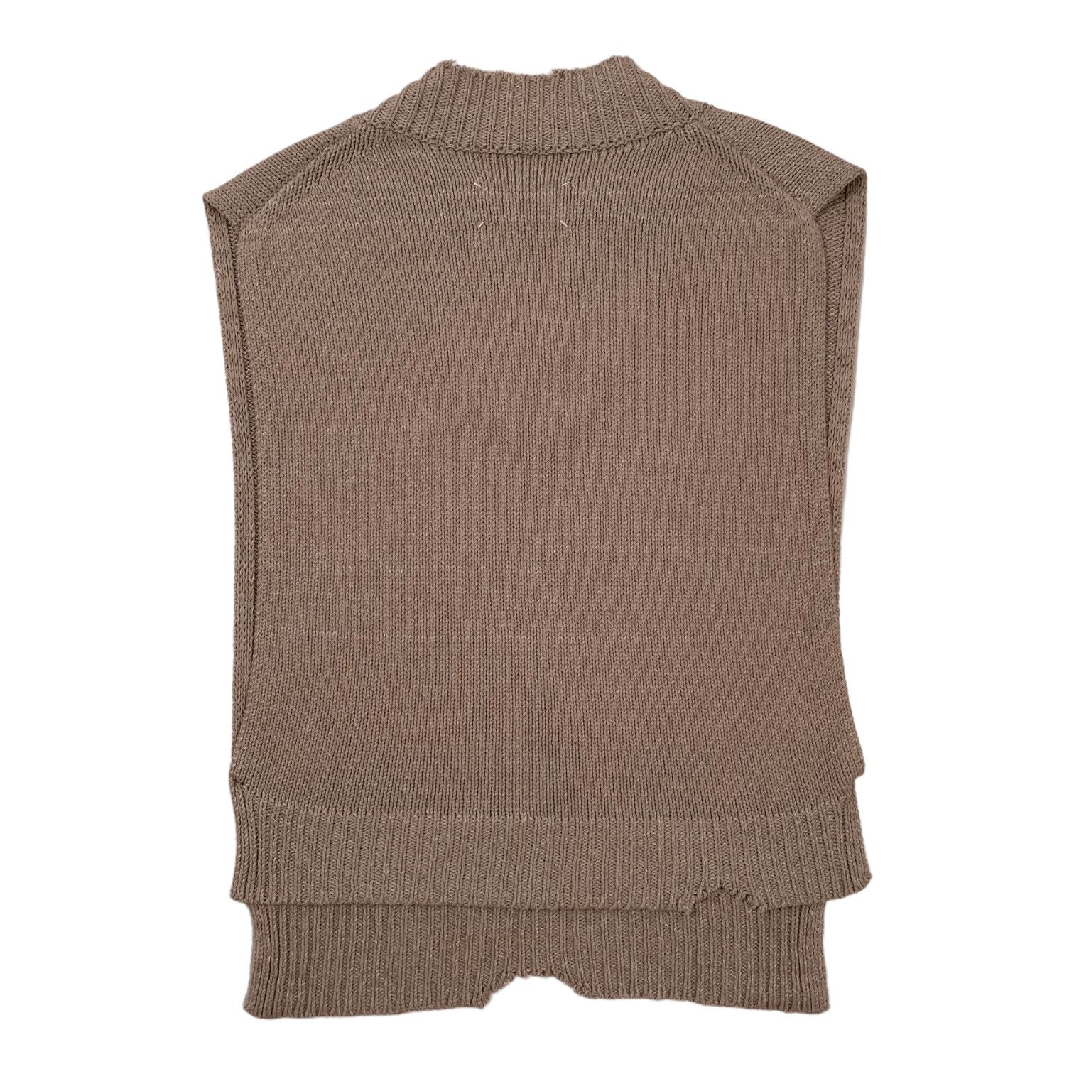 Maison Margiela Deconstructed Knit Vest Beige Size US M / EU 48-50 / 2 - 2 Thumbnail