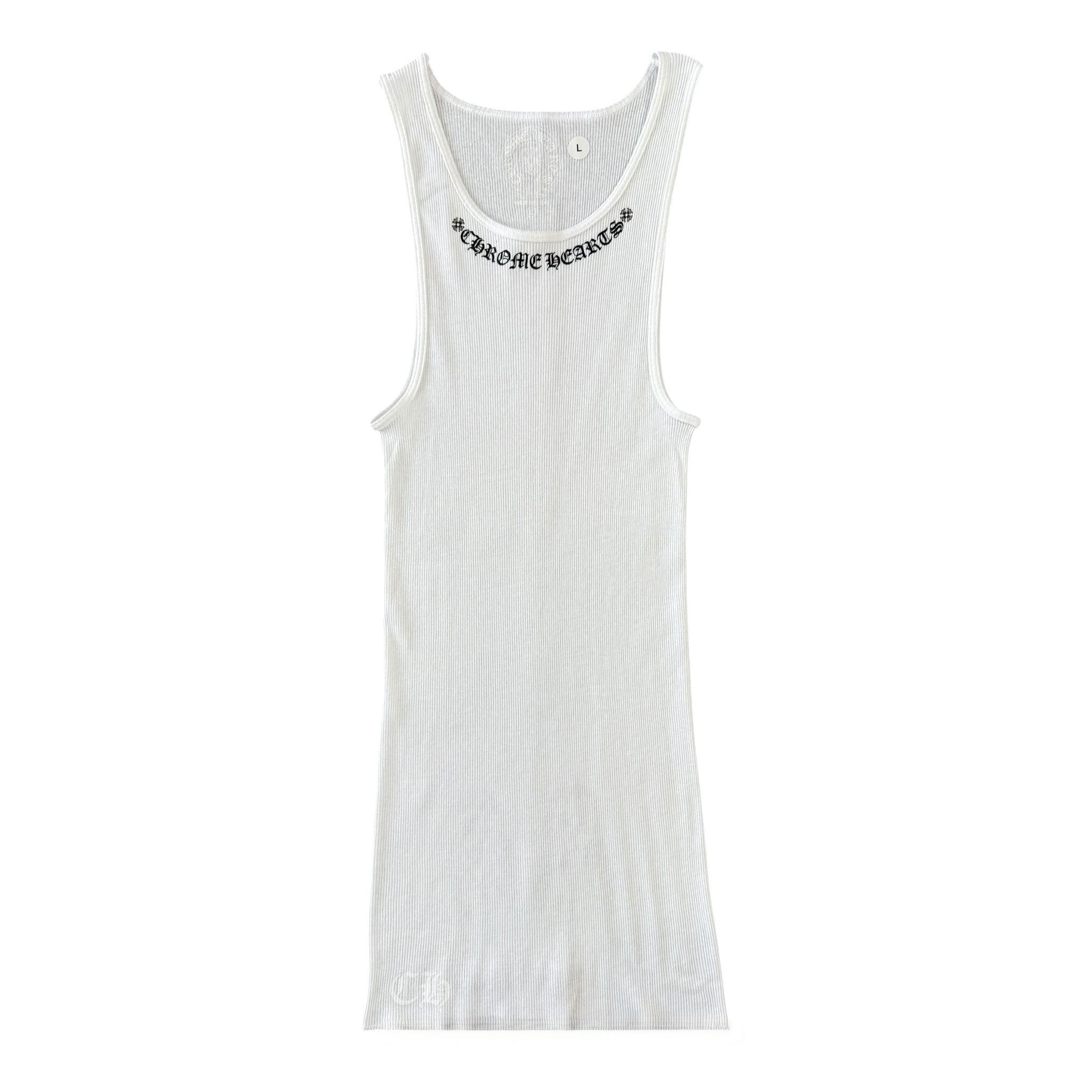 Chrome Hearts x Mayumi Foti Neck Logo Tank Top White Black Size US XL / EU 56 / 4 - 2 Thumbnail