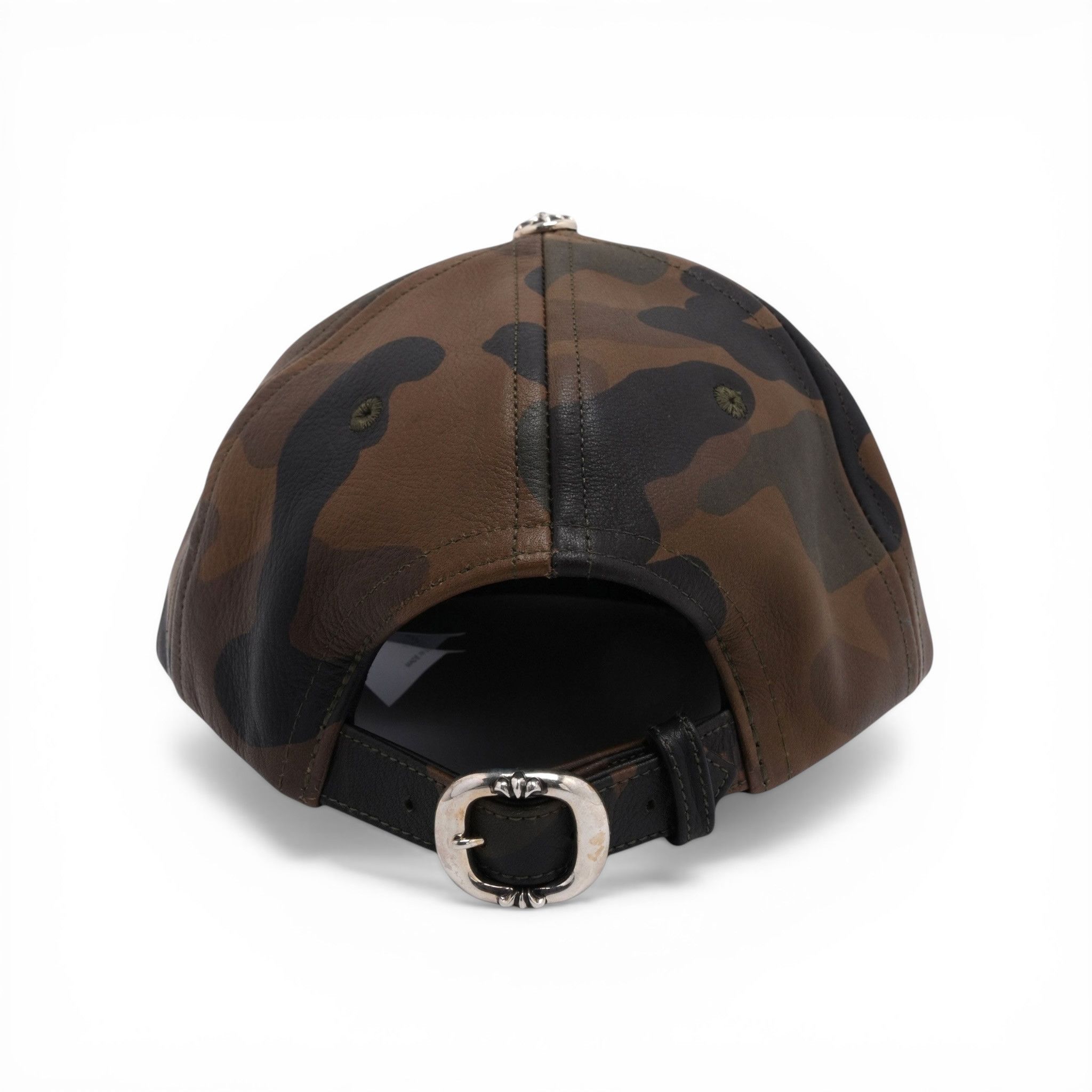 Chrome Hearts Silver Embellished Leather Star Patch Leather Trucker Hat C Size ONE SIZE - 2 Thumbnail