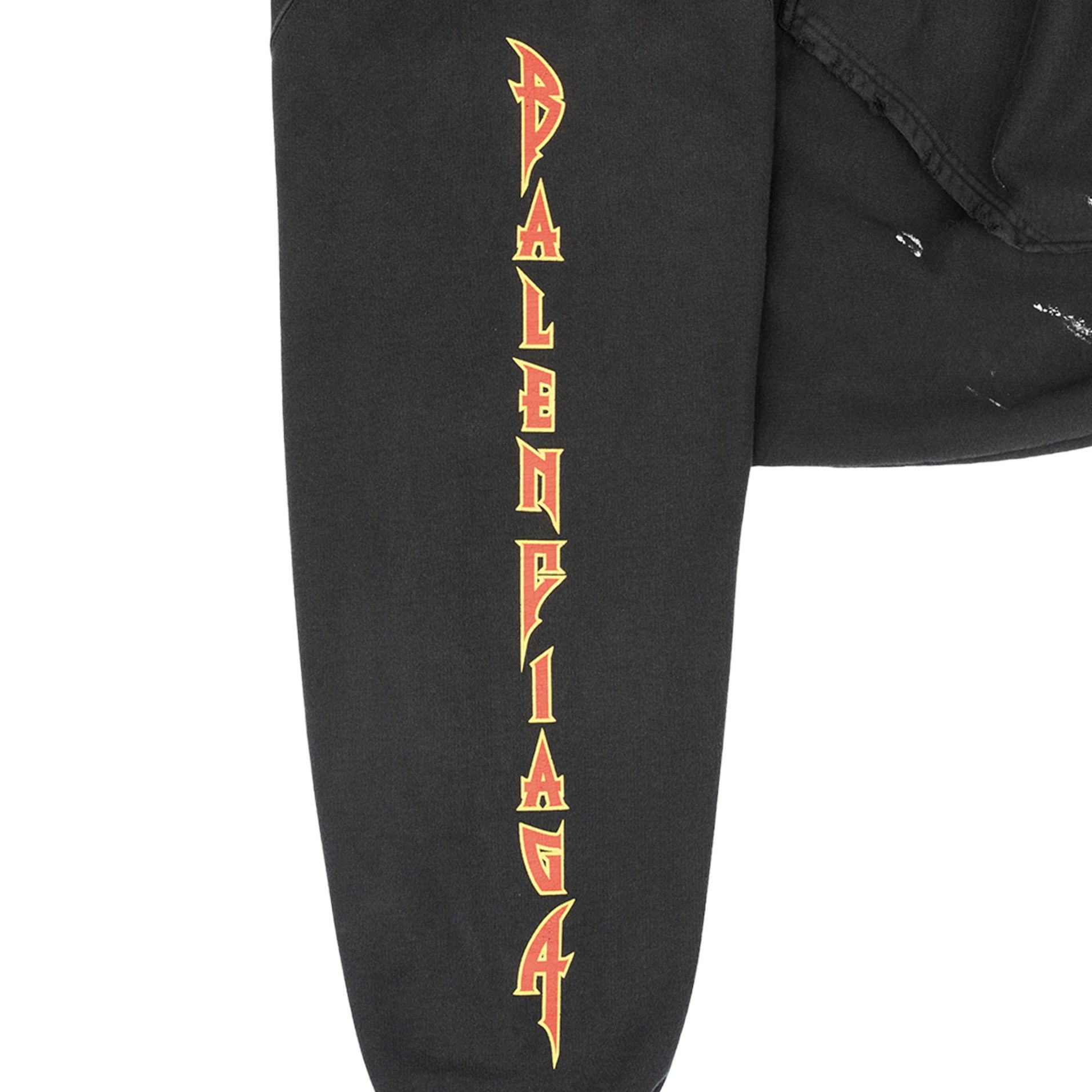 Balenciaga Oversized Painted Vintage Metal Logo Hooded Sweatshirt Dirt Size US XS / EU 42 / 0 - 4 Thumbnail
