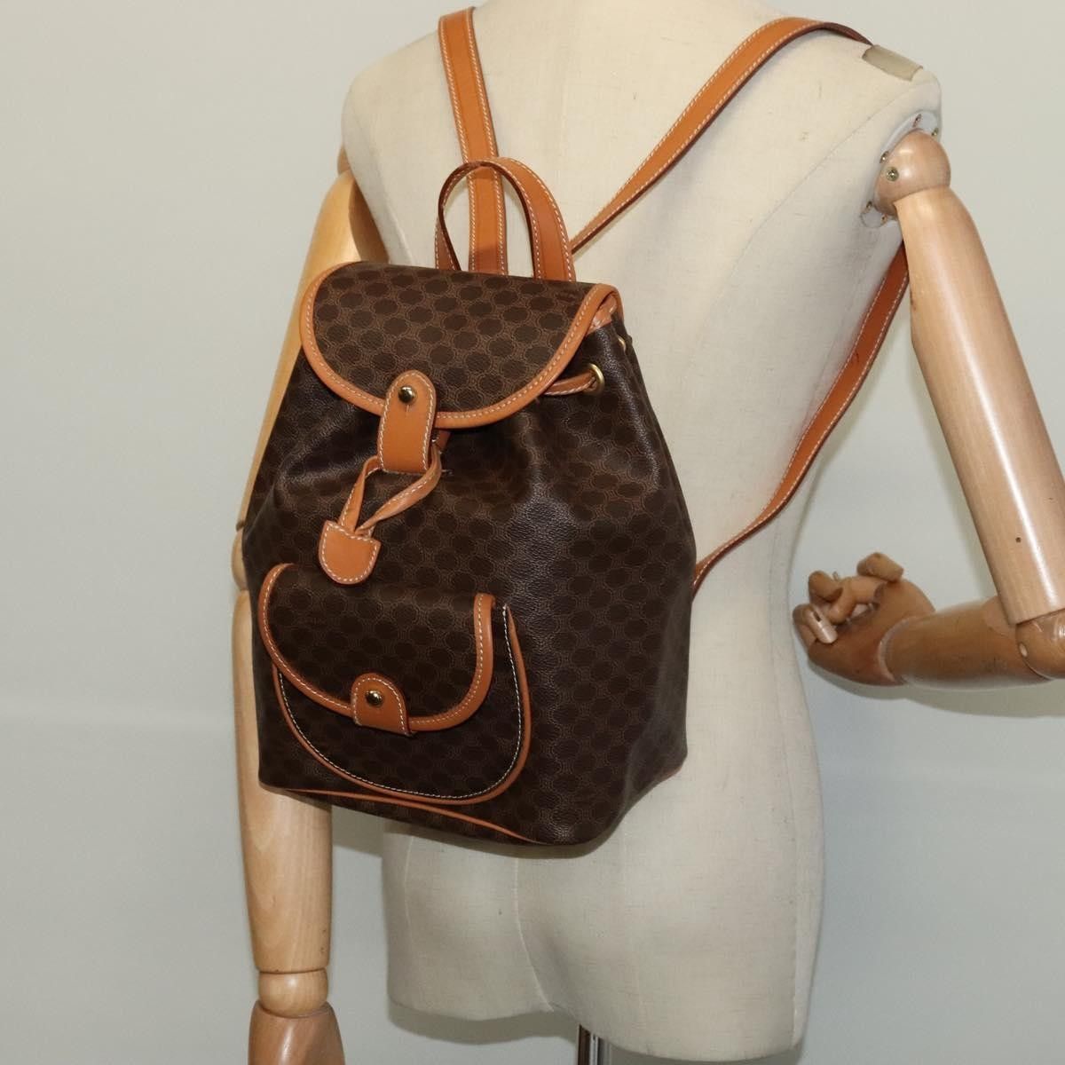 Celine Celine Vintage Macadam Backpack Canvas and Leather Size ONE SIZE - 13 Thumbnail