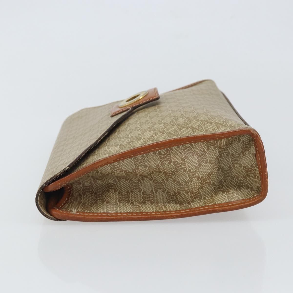 Celine Celine Circle Logo Macadam Pouch Canvas and Leather Size ONE SIZE - 4 Thumbnail