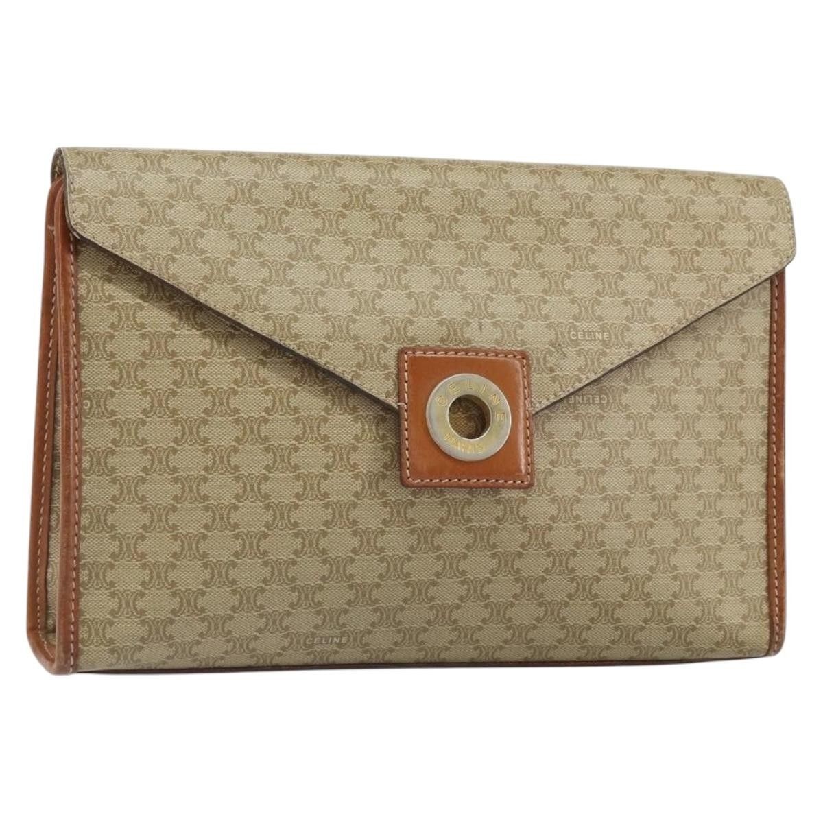 Celine Celine Circle Logo Macadam Pouch Canvas and Leather Size ONE SIZE - 14 Thumbnail