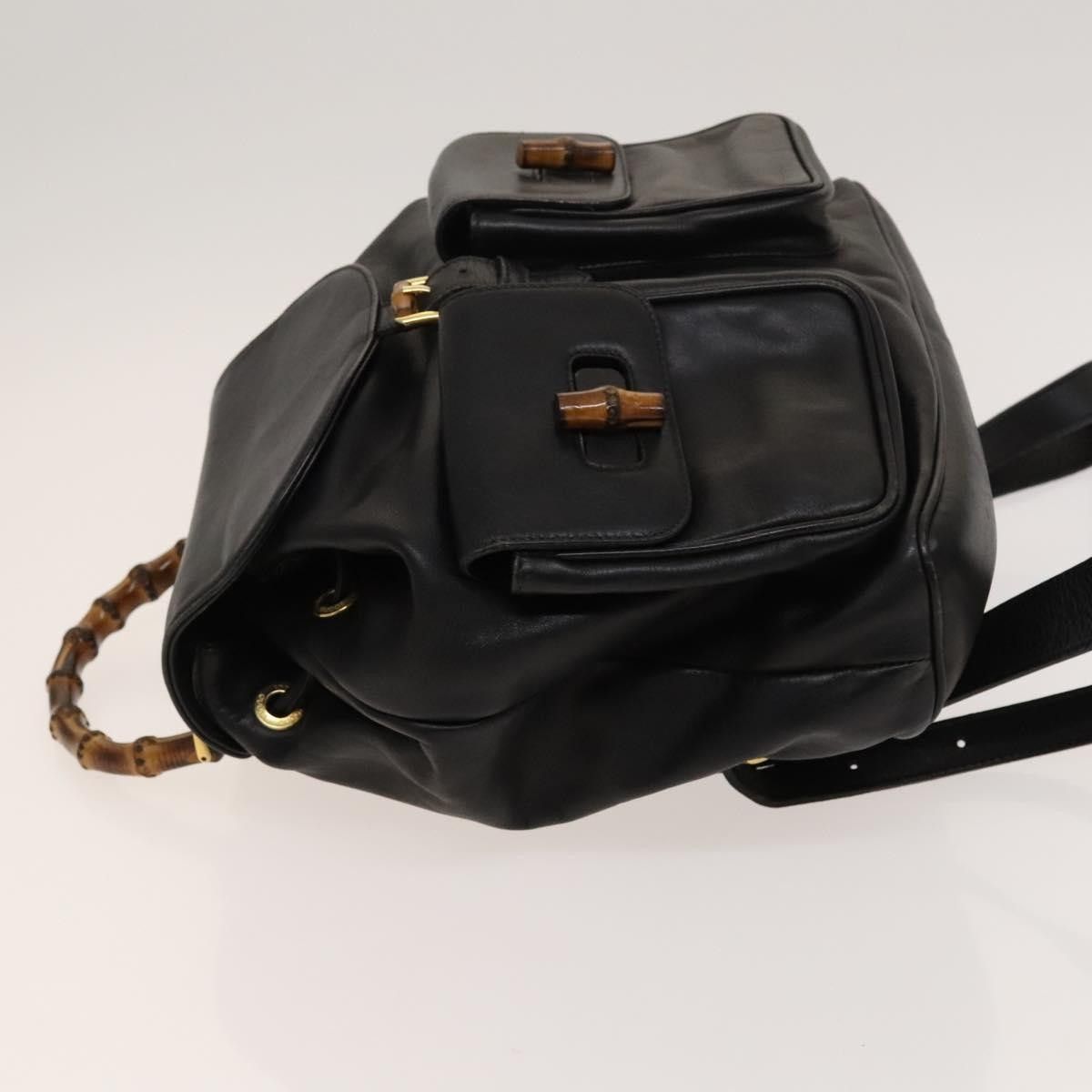 Gucci Gucci Vintage Bamboo Backpack Leather Size ONE SIZE - 4 Thumbnail