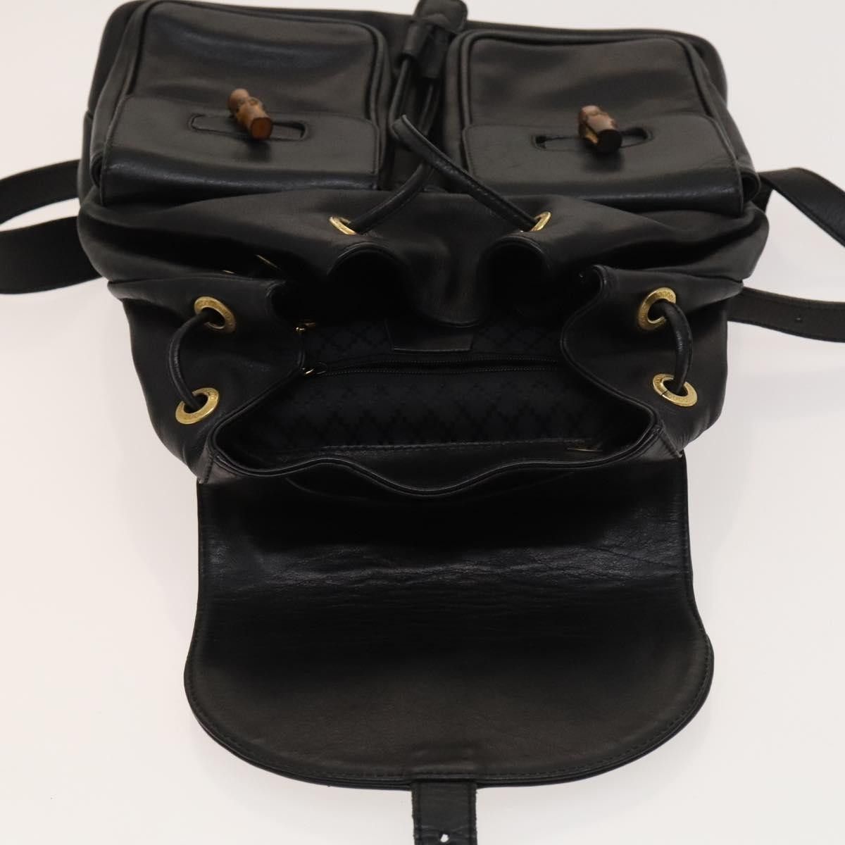 Gucci Gucci Vintage Bamboo Backpack Leather Size ONE SIZE - 21 Thumbnail