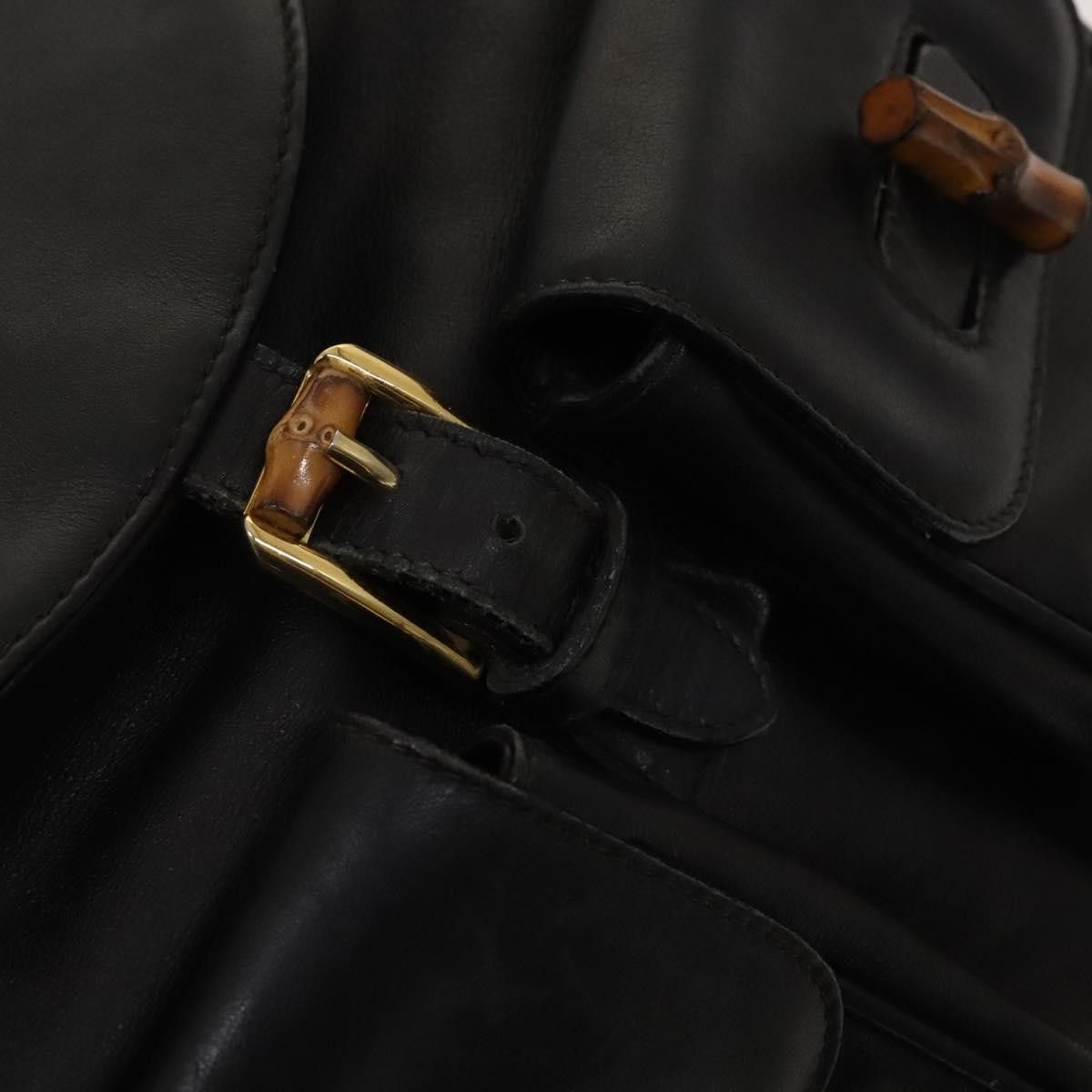 Gucci Gucci Vintage Bamboo Backpack Leather Size ONE SIZE - 13 Thumbnail
